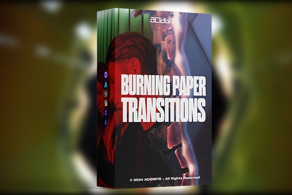【4K视频素材】24个真实纸张火焰燃烧效果视频转场动画素材 Acidbite – Burning Paper Transitions