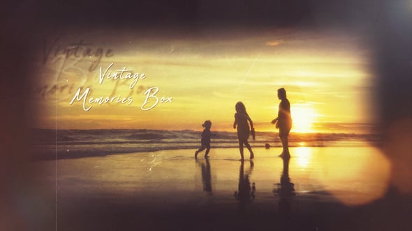 【AE模板】复古怀旧泛黄回忆相册幻灯片动画 Vintage Slideshow