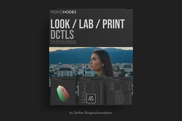 【达芬奇插件】达芬奇复古电影胶片质感色彩模拟调色 DCTL节点预设 Mononodes – LOOK / LAB / PRINT DCTLS v1.1