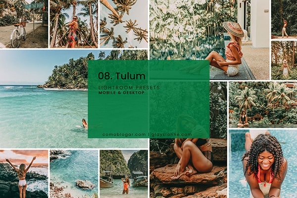 【LR预设】3款热带沙滩户外旅行生活旅拍摄影调色Lightroom预设 08. Tulum Presets