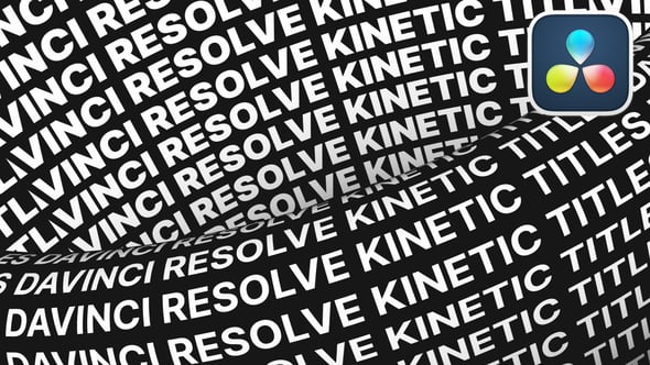 【达芬奇模板】10个排版动力学扭曲翻转文字标题动态排版动画 Kinetic Typography v2