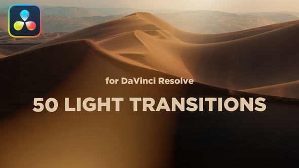 【达芬奇模板】50组唯美漂亮镜头漏光炫光转场预设 Light Leaks Transitions for DaVinci