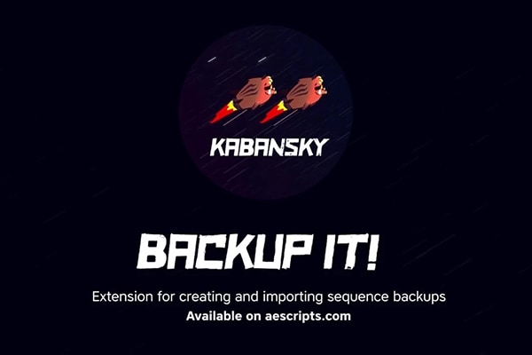 【PR脚本】快速创建并导入序列备份脚本工具 Backup It! v1.0.0 汉化版 +使用教程