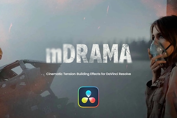 【达芬奇插件】79个恐怖悬疑电影紧张情绪氛围烘托叠加效果标题调色转场工具包 motionVFX – mDrama DVR 汉化版