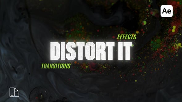 【AE模板】24种创意时尚扭曲效果转场过渡动画 Distort It: Sleek and Stylish Distortion Transitions