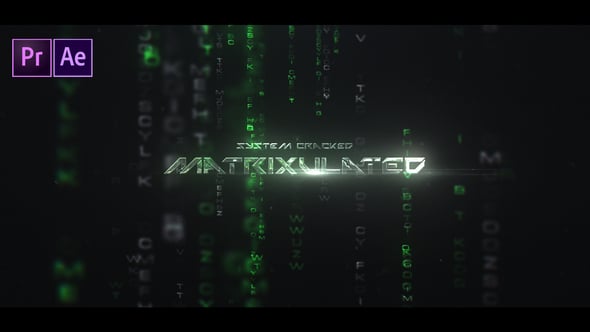 【AE/PR模板】黑客帝国数字代码矩阵背景开场文字标题动画 The Matrix Opener
