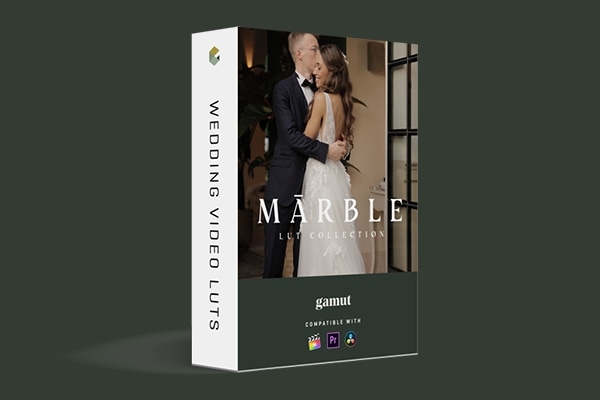 【调色预设】5款古典柔和明亮温暖优雅电影婚礼柔美色调调色LUT预设 Gamut – Marble LUT