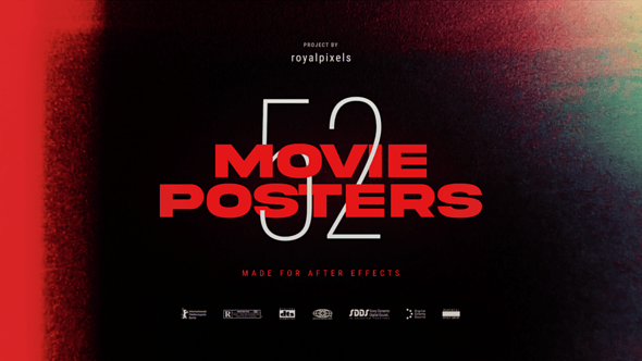 【AE/PR模板】53组创意电影封面海报文字标题排版设计动画 Cinematic Titles