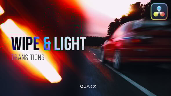 【达芬奇模板】50组动感摇晃光效快速闪烁转场预设 Wipe Light Transitions