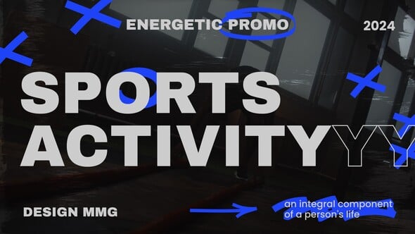 【AE模板】时尚动感健身运动体育活动视频开场图文排版动画 Dynamic Sport Opener