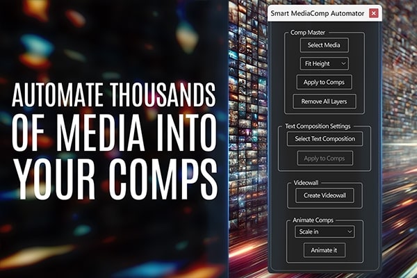 【AE脚本】自动排列图层一键生成4K照片墙视频动画 Smart MediaComp Automator v1.1 +使用教程