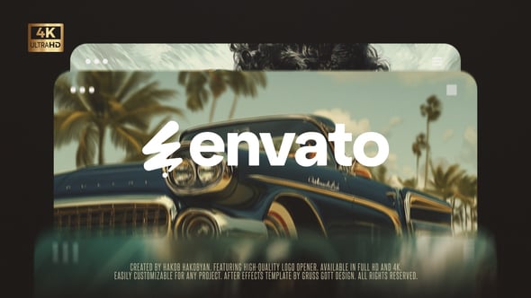 【AE模板】电影剧照LOGO片头切换宣传展示动画 Photo Logo Opener