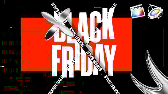 【FCPX模板】创意3D几何图形品牌形象宣传图文组合动画 Techno Steel – Sale Edition Opener 汉化版