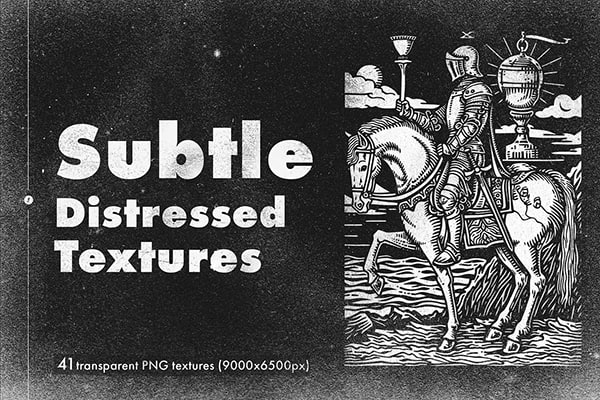 【PNG素材】41张高分辨率复古做旧噪点颗粒划痕纹理照片叠加合成特效PNG素材 41 Subtle Distressed Textures