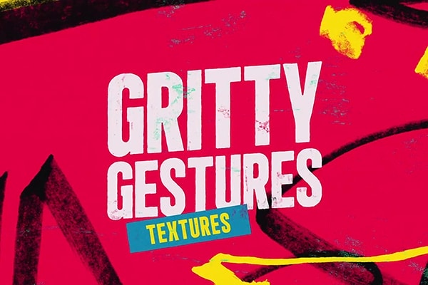 【FCPX模板】40+创意手绘涂鸦线条图形元素视频叠加纹理预制动画 Real Gritty Gestures Textures Titles 汉化版