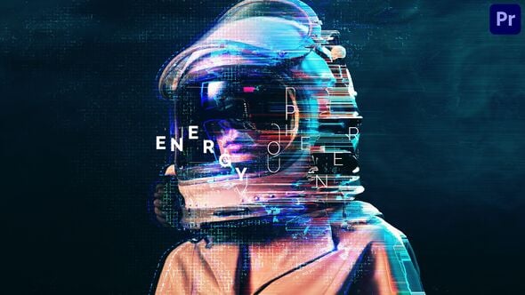 【PR模板】创意时尚科技感能量色彩偏移矩阵图形抖动开场转场动画 Energy Opener and Transitions for Premiere Pro