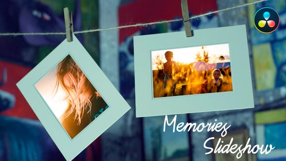 【达芬奇模板】优雅浪漫爱情婚礼旅拍亲子家庭纪念相册幻灯片动画 Memories Slideshow – Photo Gallery