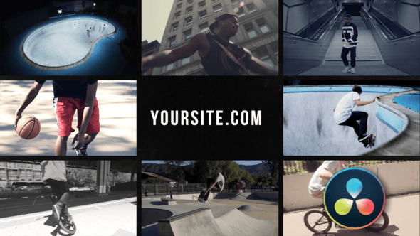 【达芬奇模板】潮流动感城市街头文化嘻哈复古音乐运动故障风视频Vlog开场动画(含模板音乐) Urban Glitch Opener