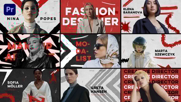 【PR模板】时尚现代动感故事片头冻结帧定格图文排版动画 Fashion Freeze Frame