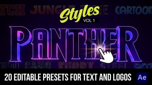 【AE模板】20种独特创意电影风格化3D文字标题样式预设 AE Cinematic Styles