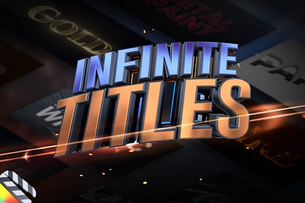 【FCPX插件】39个冰雪漫画金属火焰材质纹理样式文字标题动画预设 Century Creatives – Infinite Titles 汉化版