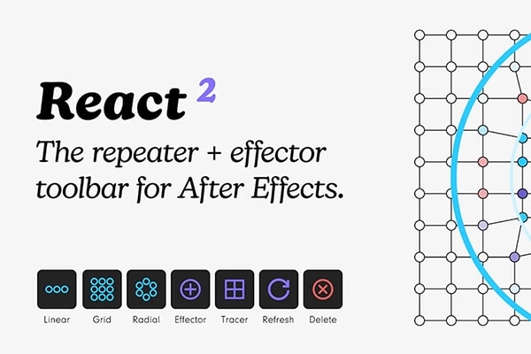 【AE脚本】图层复制克隆排序随机衰减动画效果 React 2 v2.0.1 +使用教程