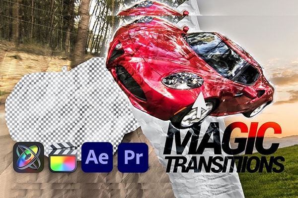 【FCPX/AE/PR插件】AI智能蒙版融合魔法转场特效插件 omotion – Magic Transitions 汉化版