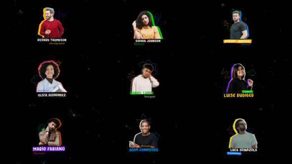 【PR模板】创意头像照片拼贴图文标题动画 Collage Photo Lower Thirds | MOGRT