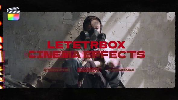 【FCPX插件】复古电影胶片帧边框故障颗粒纹理效果动画 Letterbox and Effects 汉化版