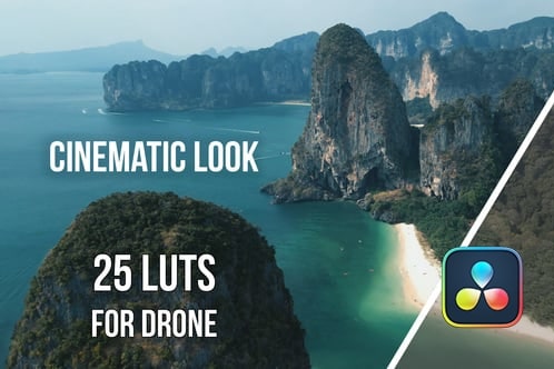 【调色预设】25款通透大气电影感无人机航拍户外风光摄影调色LUT预设 Cinematic Look for Drone