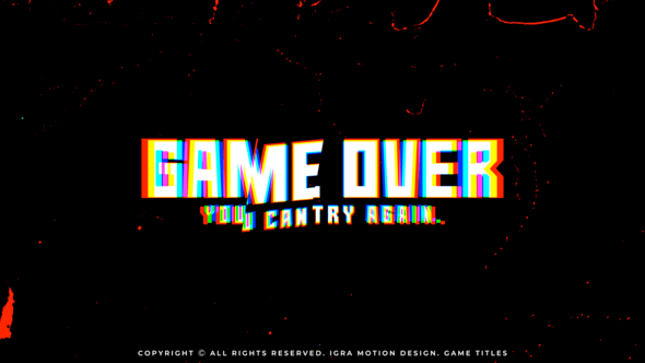 【FCPX插件】20组游戏风格RGB故障色散偏移文字标题动画 Game Titles 汉化版