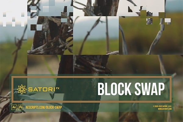 【AE/PR插件】随机生成像素方格色块视觉特效 Block Swap v1.5.1 Win/Mac汉化版
