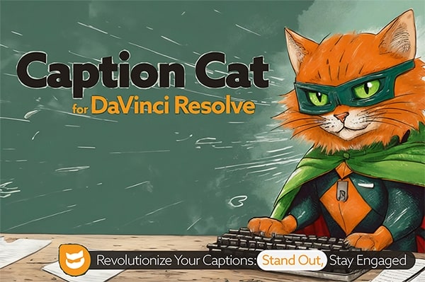 【达芬奇插件】AI人工智能视频翻译语音转字幕旁白对话 Caption Cat for DaVinci Resolve v1.2.003 Win/Mac版 +使用教程