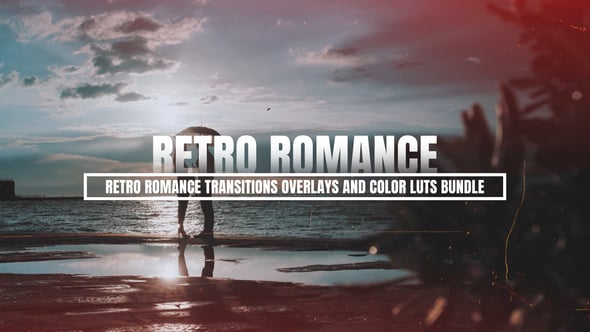【AE模板】复古浪漫风格电影胶片颗粒视频转场调色套装 Retro Romance Transitions Overlays and Color LUTs Bundle