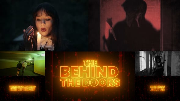 【AE模板】恐怖犯罪紧张悬疑电影预告片片头动画 Cinematic Trailer