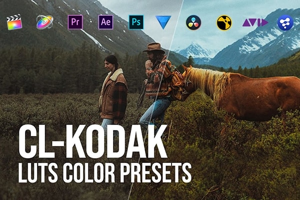 【调色预设】28款经典柯达胶卷相机复古电影色彩调色LUT预设 Pixflow – CL-Kodak LUTs