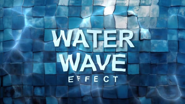 【AE模板】视频添加逼真水波纹扭曲流动效果 Water Wave Effect