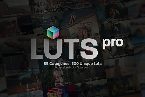 【调色预设】500款专业电影商业广告个人摄影生活旅拍视频调色LUT预设 LUTs Pro: Professional Color Grading Pack with 500 LUTs
