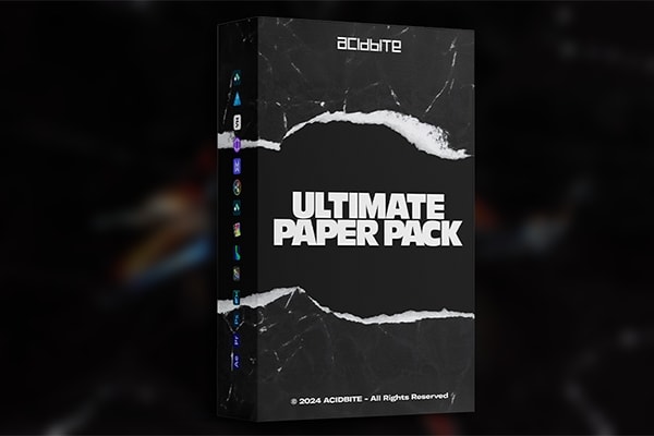 【4K视频素材】200+粗糙复古纸张撕裂拼贴纹理叠加涂鸦动画转场过渡元素+PR/FCPX/达芬奇模板 Acidbite – Ultimate Paper Pack