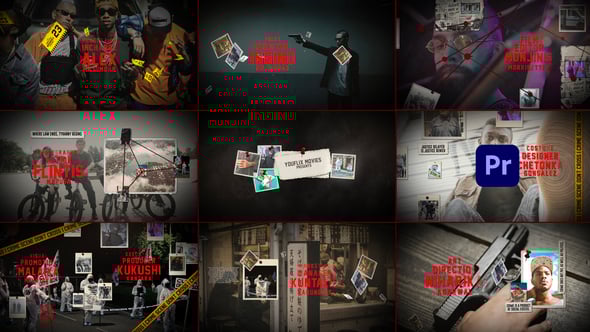 【PR模板】犯罪悬疑主题电影纪录片视频片头动画 Crime Title Sequence