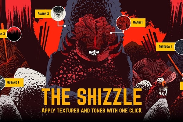 【Affinity笔刷】100种潮流嘻哈叛逆艺术街头涂鸦Shizzle风格色调手绘插画纹理画笔工具包 The Shizzle Style and Brush Pack