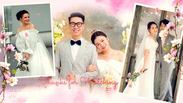 【PR模板】温馨优雅爱情婚礼纪录片回忆相册幻灯片动画 Wedding photo slideShow Mogrt