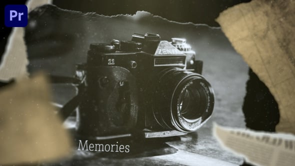 【PR模板】复古回忆历史档案纪录片照片相册幻灯片动画 History Photo Slideshow