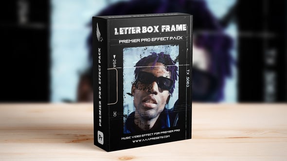 【PR模板】复古电影胶片帧边框Letterbox信箱垃圾纹理叠加特效 Letterbox Film Frame for Premiere Pro