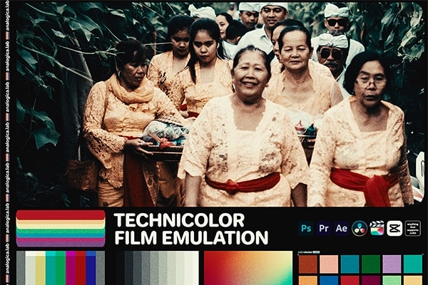 【调色预设】复古特艺彩色胶片工艺色彩模拟电影视频摄影调色LUT预设 Analogica Lab – LUT Technicolor Film Emulation