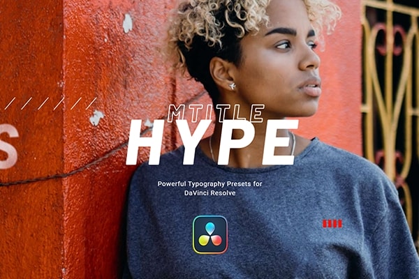 【达芬奇插件】62个现代动感活力文字标题排版动画预设 motionVFX – mTitle Hype DVR 汉化版