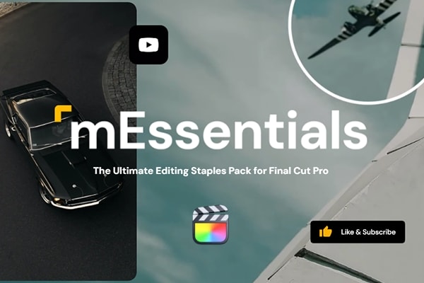 【FCPX插件】65个短视频编辑制作文字标题转场效果包装动画 motionVFX – mEssentials 汉化版