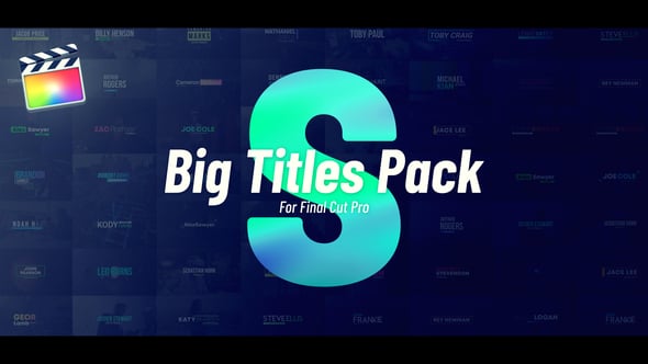 【FCPX插件】50个时尚现代彩色大标题文字动画预设 Big Titles Pack 汉化版