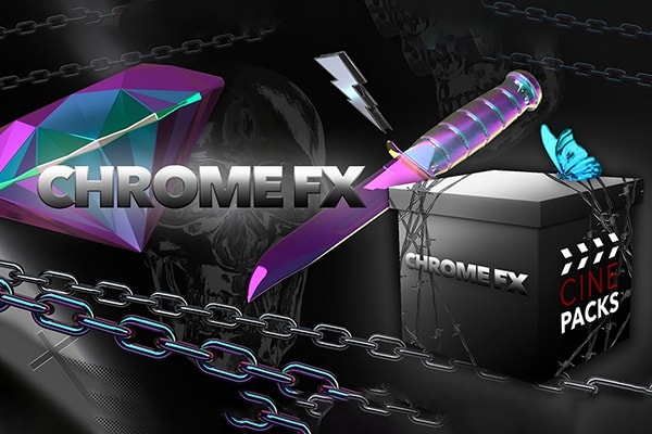 【4K视频素材】97个潮流时尚金属3D镀铬链条抽象艺术图形元素背景装饰视频素材 Cinepacks – Chrome FX