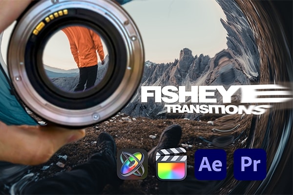 【FCPX/AE/PR插件】95种鱼眼镜头扭曲畸变沉浸式动态视频转场预设 omotion – Fisheye